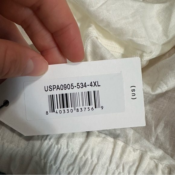 Universal standard juniper linen blend easy pull on shorts ivory - Picture 2 of 2